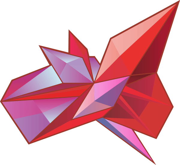 The metascience logo -- a abstract red and orange shape