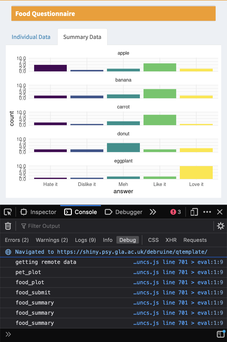 Javascript consoles in FireFox Developer Edition and Chrome.