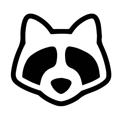 Raccoon face logo