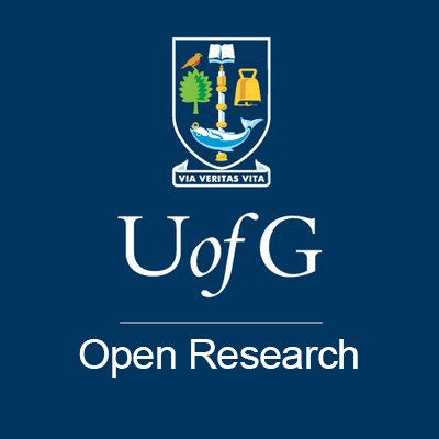 Glasgow University shield above U of G, Open Research